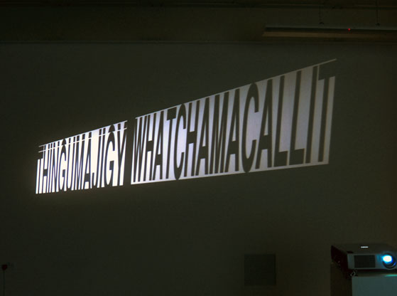 Philip Bradshaw, Installation view, projection, Thingumajigy, Whatchamacallit, Nothing To Be Done